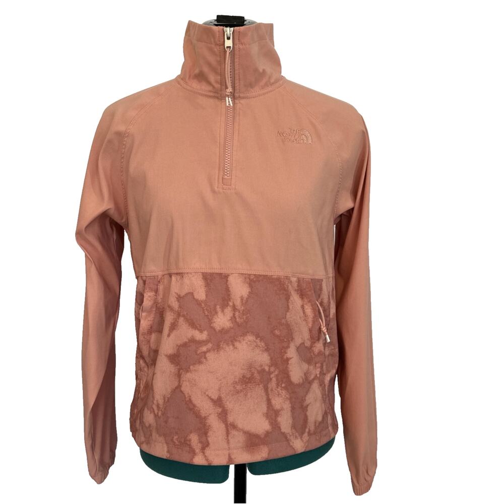 The North Face Women Sz XS Printed Class V Pullover Coral Lightweight Jacket EUC